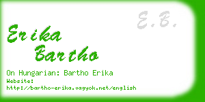 erika bartho business card